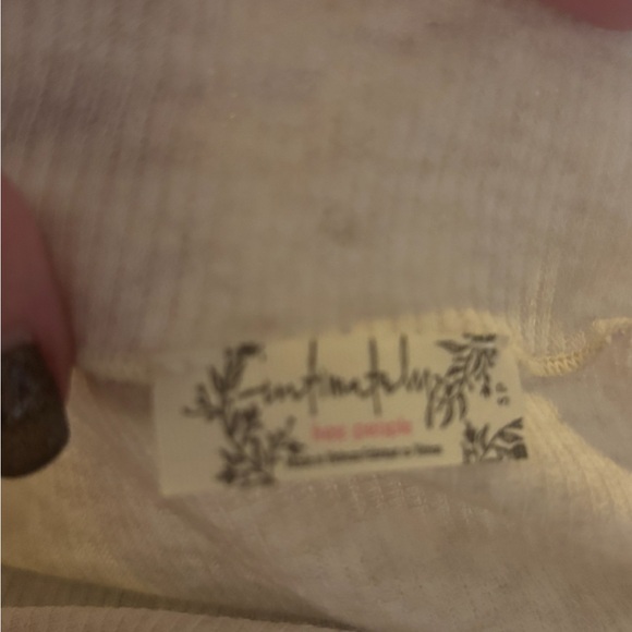 FP Big Love Rib Off The Shoulder Long Sleeve - Small Oatmeal Heather NWT - Picture 5 of 7